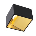 Plafond-/wandarmatuur SLV LOGS IN WL black/gold 3000K